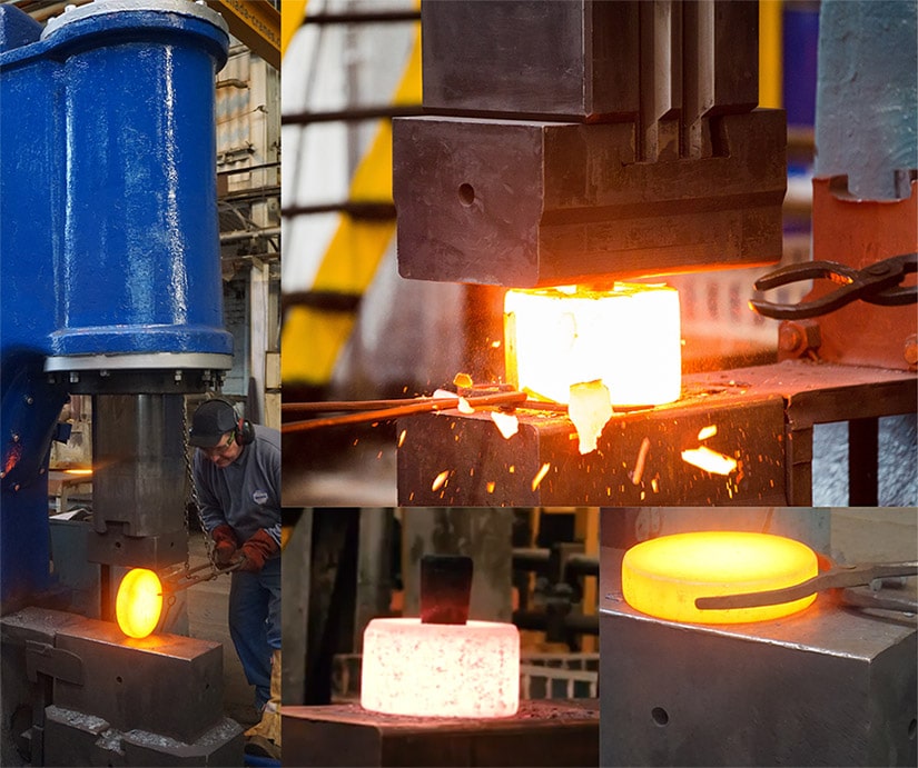 The hydraulic press forging process at somers forge