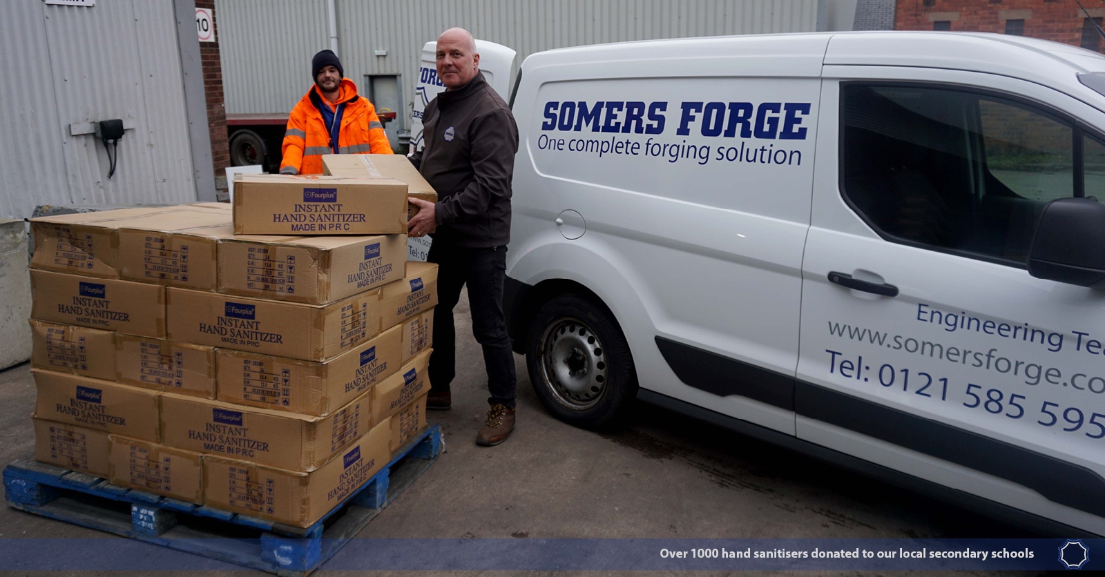 Somers Forge Donate Over 1,000 Hand Sanitisers