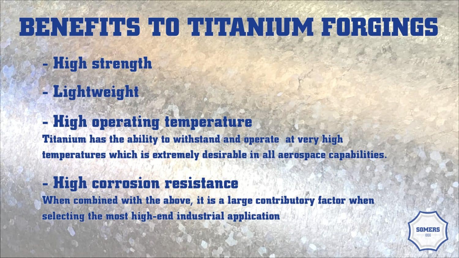 Benefits to Titanium Forgings
