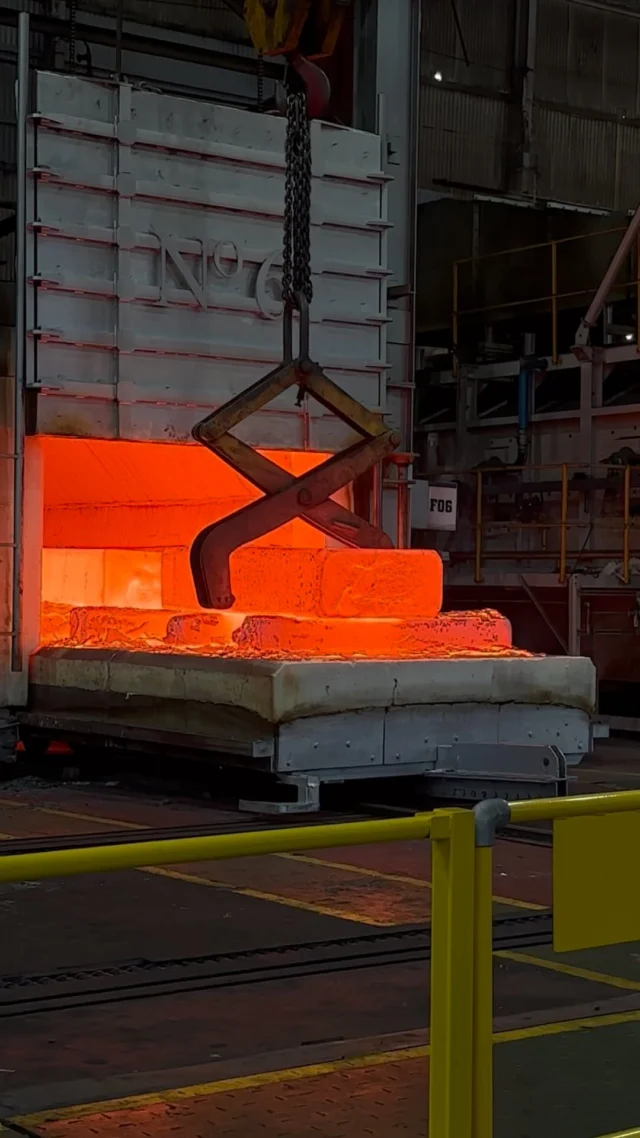 From the furnace to the press … 🔥#somersforge #forgingastrongerfuture