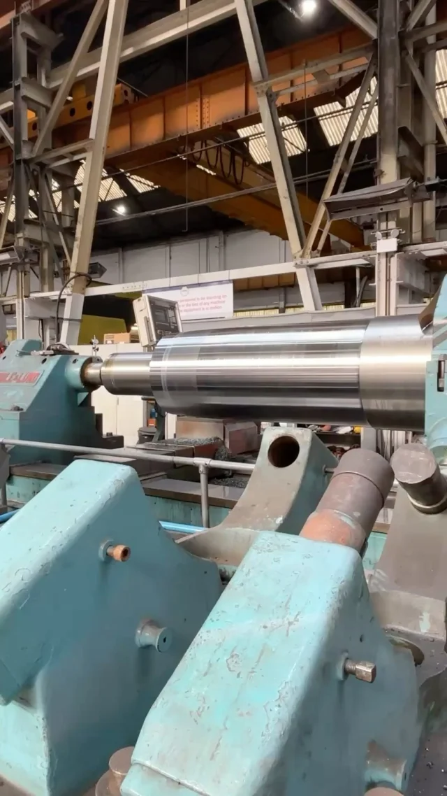 Check out this shaft being machined on one of our lathes 🙌 #somersforge #forgingastrongerfuture