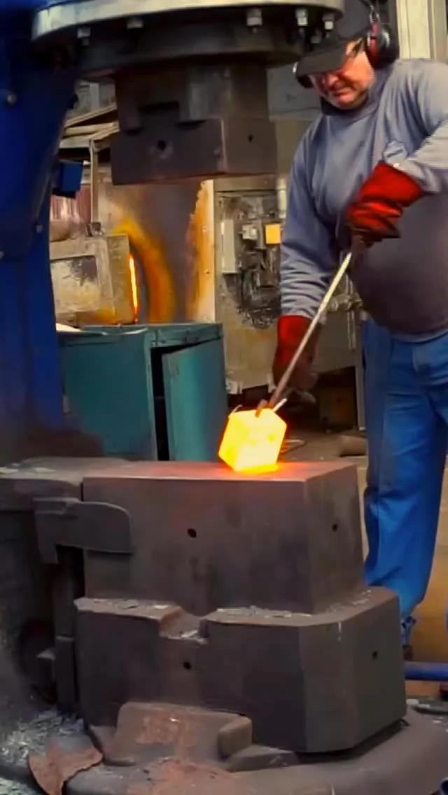 Hammering steel into shape⚒️ 👊#somersforge #forgingastrongerfuture